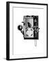 Edison Telephone in a Wall-Mounted Box, New York, 1890-null-Framed Giclee Print