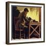 Edison Toiled Non-Stop for Seventy-Two Hours Whilst Inventing the Phonograph-null-Framed Giclee Print