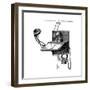 Edison Transmitter and a 'Pony Crown' Receiver, New York, C1891-null-Framed Giclee Print