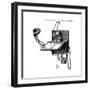 Edison Transmitter and a 'Pony Crown' Receiver, New York, C1891-null-Framed Giclee Print