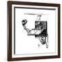 Edison Transmitter and a 'Pony Crown' Receiver, New York, C1891-null-Framed Giclee Print