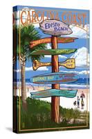 Edisto Beach, South Carolina - Sign Destinations-Lantern Press-Stretched Canvas