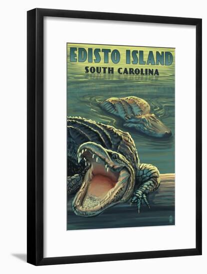 Edisto Island, South Carolina - Alligator-Lantern Press-Framed Art Print