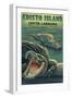 Edisto Island, South Carolina - Alligator-Lantern Press-Framed Art Print