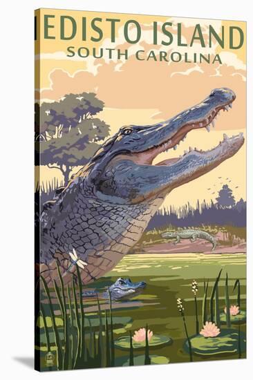 Edisto Island, South Carolina - Alligator-Lantern Press-Stretched Canvas