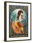 Edisto Island, South Carolina - Mermaid-Lantern Press-Framed Art Print