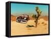 Edited Image of Classic Car in Amrican Desert-Salvatore Elia-Framed Stretched Canvas