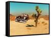 Edited Image of Classic Car in Amrican Desert-Salvatore Elia-Framed Stretched Canvas