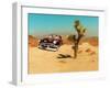 Edited Image of Classic Car in Amrican Desert-Salvatore Elia-Framed Photographic Print