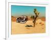 Edited Image of Classic Car in Amrican Desert-Salvatore Elia-Framed Photographic Print