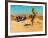 Edited Image of Classic Car in Amrican Desert-Salvatore Elia-Framed Photographic Print