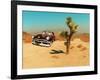 Edited Image of Classic Car in Amrican Desert-Salvatore Elia-Framed Photographic Print