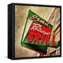 Edited Image of Street Sign in USA for Restaurant-Salvatore Elia-Framed Stretched Canvas