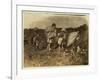 Edith 5 and Hughie 6 Pick Cotton All Day-Lewis Wickes Hine-Framed Photographic Print