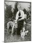 Edith Cavell with Her Pet Dogs, C1915-null-Mounted Giclee Print