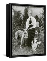 Edith Cavell with Her Pet Dogs, C1915-null-Framed Stretched Canvas
