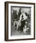 Edith Cavell with Her Pet Dogs, C1915-null-Framed Giclee Print