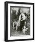 Edith Cavell with Her Pet Dogs, C1915-null-Framed Giclee Print