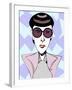 Edith Head, American costume designer, colour caricature with dark glasses-Neale Osborne-Framed Giclee Print