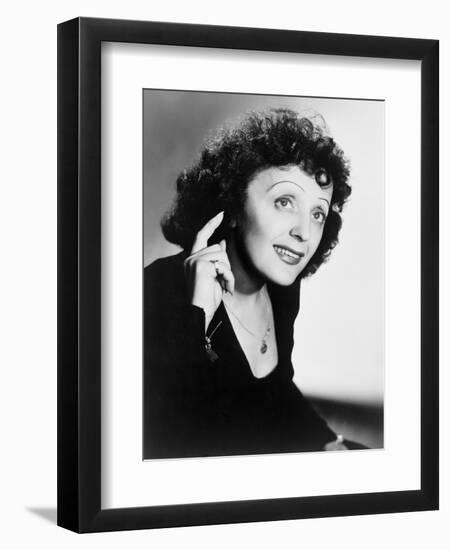 Edith Piaf, French Ballad Singer in Publicity Still from 1947-null-Framed Art Print