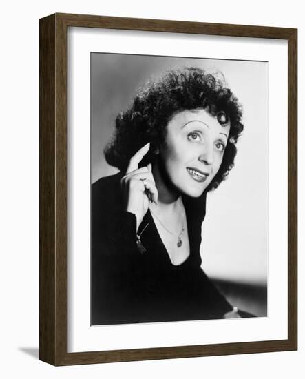 Edith Piaf, French Ballad Singer in Publicity Still from 1947-null-Framed Art Print