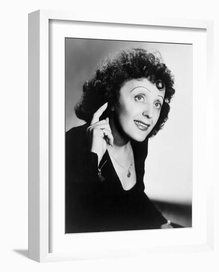 Edith Piaf, French Ballad Singer in Publicity Still from 1947-null-Framed Art Print