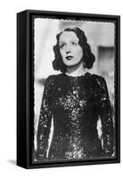 Edith Piaf French Singer-null-Framed Stretched Canvas