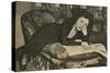 Edith Piaf in Her Room at the 'Versailles' Cabaret Club-null-Stretched Canvas