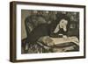 Edith Piaf in Her Room at the 'Versailles' Cabaret Club-null-Framed Giclee Print