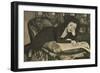 Edith Piaf in Her Room at the 'Versailles' Cabaret Club-null-Framed Giclee Print