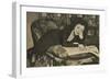 Edith Piaf in Her Room at the 'Versailles' Cabaret Club-null-Framed Giclee Print