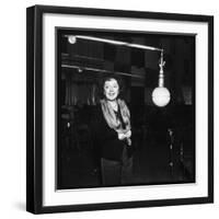 Edith Piaf Recording-DR-Framed Premium Photographic Print