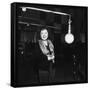 Edith Piaf Recording-DR-Framed Stretched Canvas