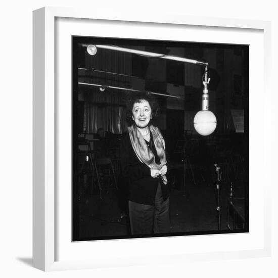 Edith Piaf Recording-DR-Framed Photographic Print