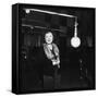 Edith Piaf Recording-DR-Framed Stretched Canvas
