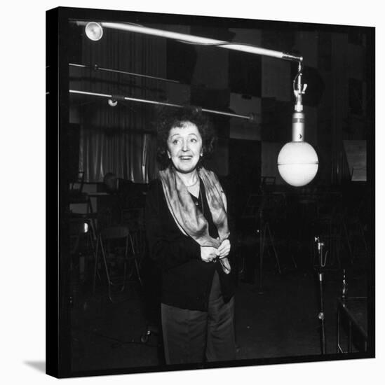 Edith Piaf Recording-DR-Stretched Canvas