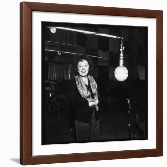 Edith Piaf Recording-DR-Framed Photographic Print