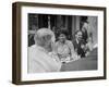 Edith S. Sampson and Cyrille Makinsky at Fouquet's Restaurant-null-Framed Photographic Print