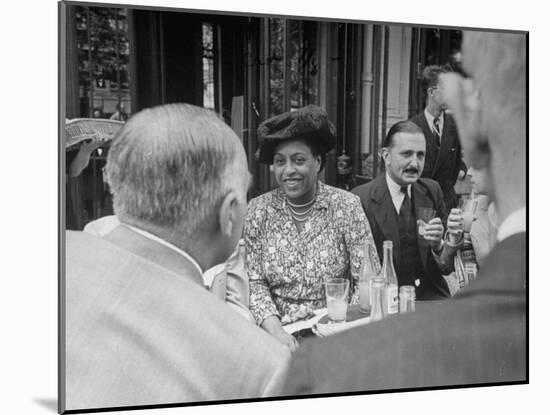 Edith S. Sampson and Cyrille Makinsky at Fouquet's Restaurant-null-Mounted Photographic Print