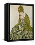 Edith Schiele, the Artist's Wife, Seated, 1915-Egon Schiele-Framed Stretched Canvas