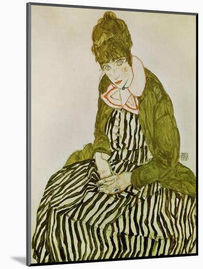 Edith Schiele, the Artist's Wife, Seated, 1915-Egon Schiele-Mounted Giclee Print