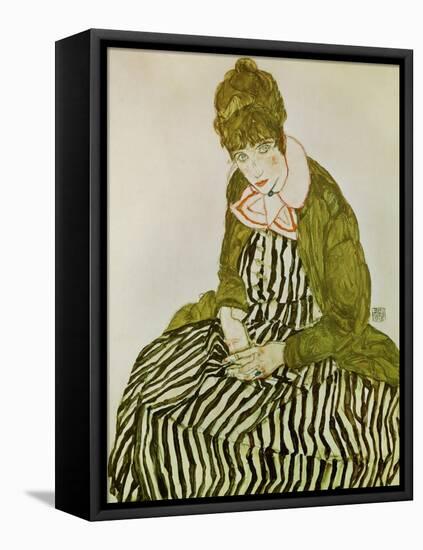 Edith Schiele, the Artist's Wife, Seated, 1915-Egon Schiele-Framed Stretched Canvas