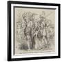 Edith Selby Kneeling Between Sir Richard and Sir Roland Graeme-William James Linton-Framed Giclee Print