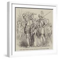 Edith Selby Kneeling Between Sir Richard and Sir Roland Graeme-William James Linton-Framed Giclee Print