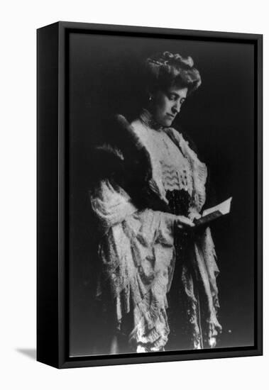 Edith Wharton, American Author-Science Source-Framed Stretched Canvas