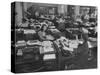 Editiorial Office of the Brooklyn Eagle Newspaper Where Staff Members are Busy in Newsroom-Alfred Eisenstaedt-Stretched Canvas