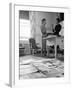 Editor Carmel Snow and Fashion Editor Diana Vreeland Reviewing Layouts in Harper's Bazaar Office-Walter Sanders-Framed Premium Photographic Print