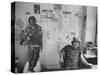 Editor of Chicago Underground Newspaper John Walrus Sitting in Office-Lee Balterman-Stretched Canvas