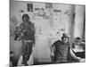 Editor of Chicago Underground Newspaper John Walrus Sitting in Office-Lee Balterman-Mounted Photographic Print