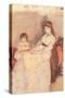 Edma, the Sister of the Artist with Her Daughter-Berthe Morisot-Stretched Canvas